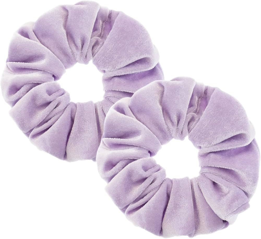 2 Pcs Large Size Light Purple Scrunchies for Women Hair Elastic Bands | Amazon (US)