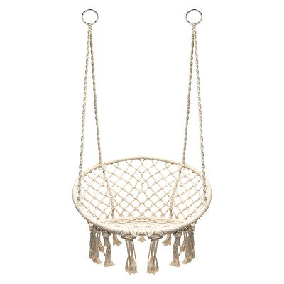 Hanging Rope Chair Off White - Sorbus | Target
