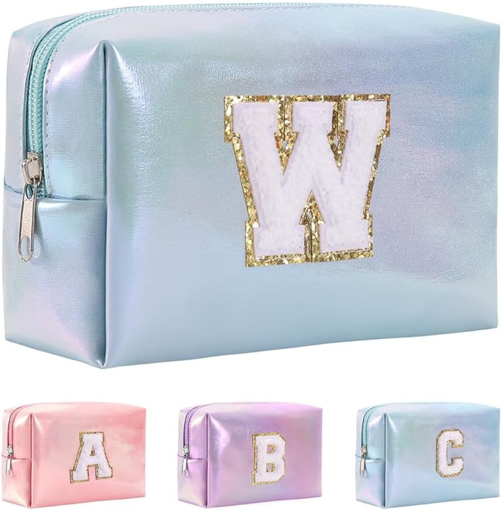 Hbhhpov A-Z Personalized Initial Letter Makeup Bag Organizer,Waterproof PU Leather Chenille Lette... | Amazon (CA)