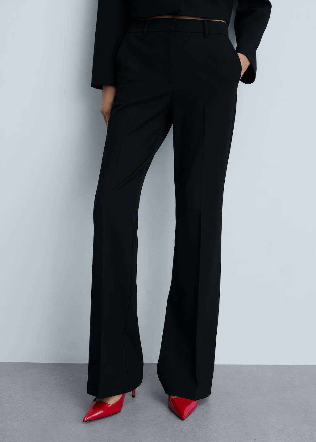 High-waist flared pants | MANGO (US)
