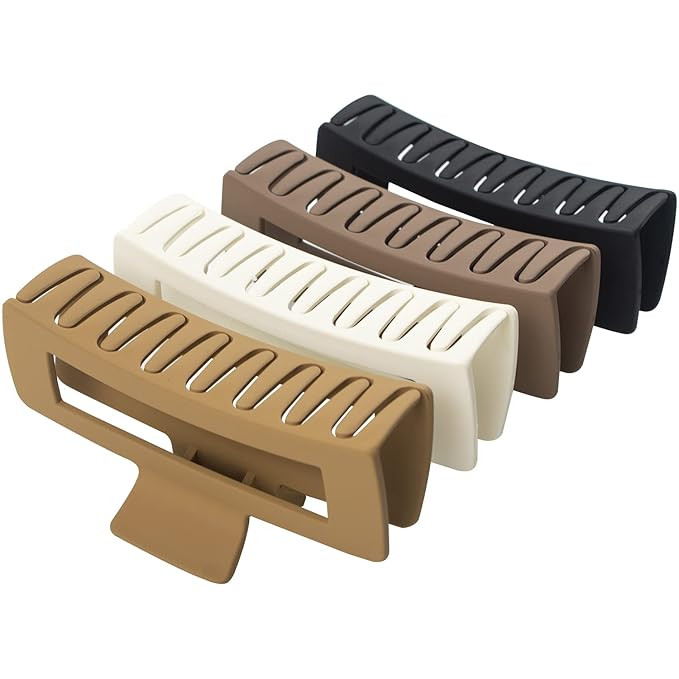 4 Pack Extra Large Hair Claw Clips for Women, 5'' Hair Clips for Thick and Long Hair, 90's Non-sl... | Amazon (US)