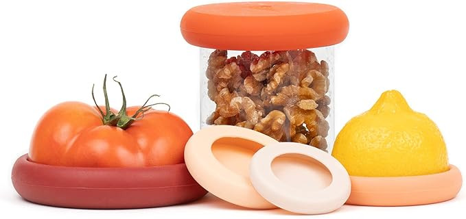 Amazon.com: Food Huggers 5pc Reusable Silicone Food Savers | BPA Free & Dishwasher Safe | Fruit &... | Amazon (US)
