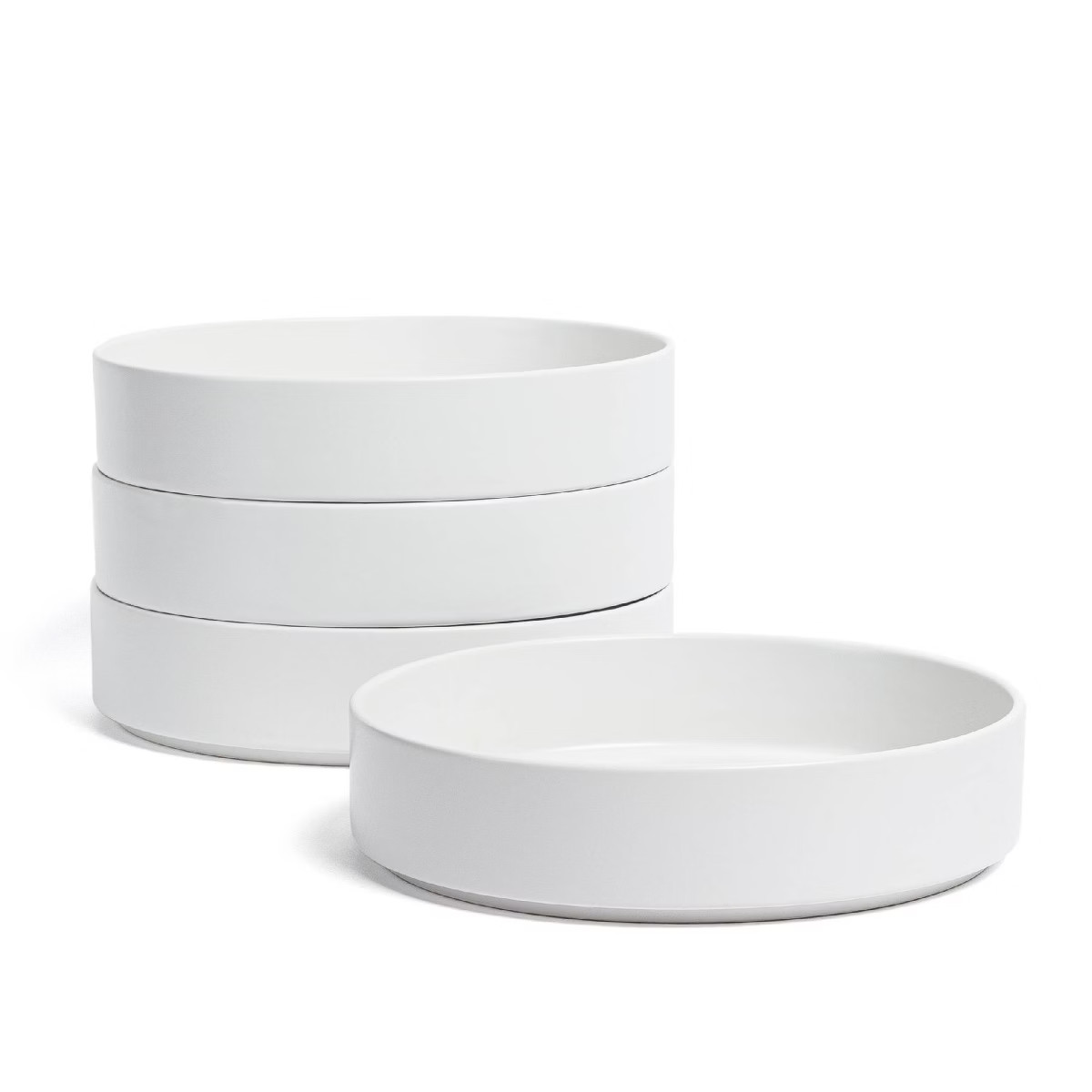 over&back Set of 4 40oz Stackable Hand-Finished Stoneware Dinner Bowls Semi-Matte | Target