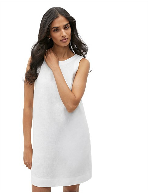 Seed Heritage Linen Scoop Back Mini Dress | David Jones | David Jones (Australia & New Zealand)