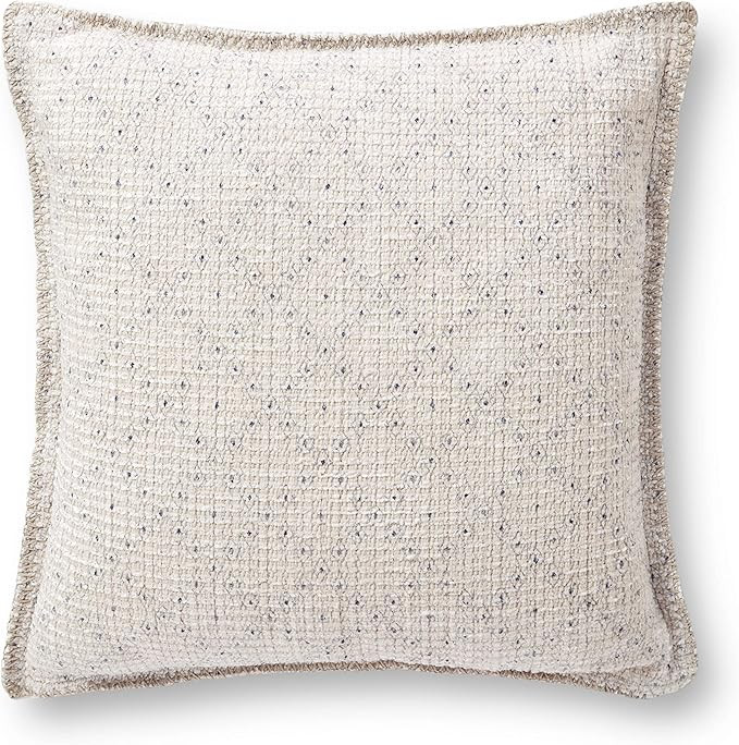 Chris Loves Julia x Loloi Pillows Collection PCJ0005 Ivory / Blue 22" x 22" w/Poly Pillow | Amazon (US)