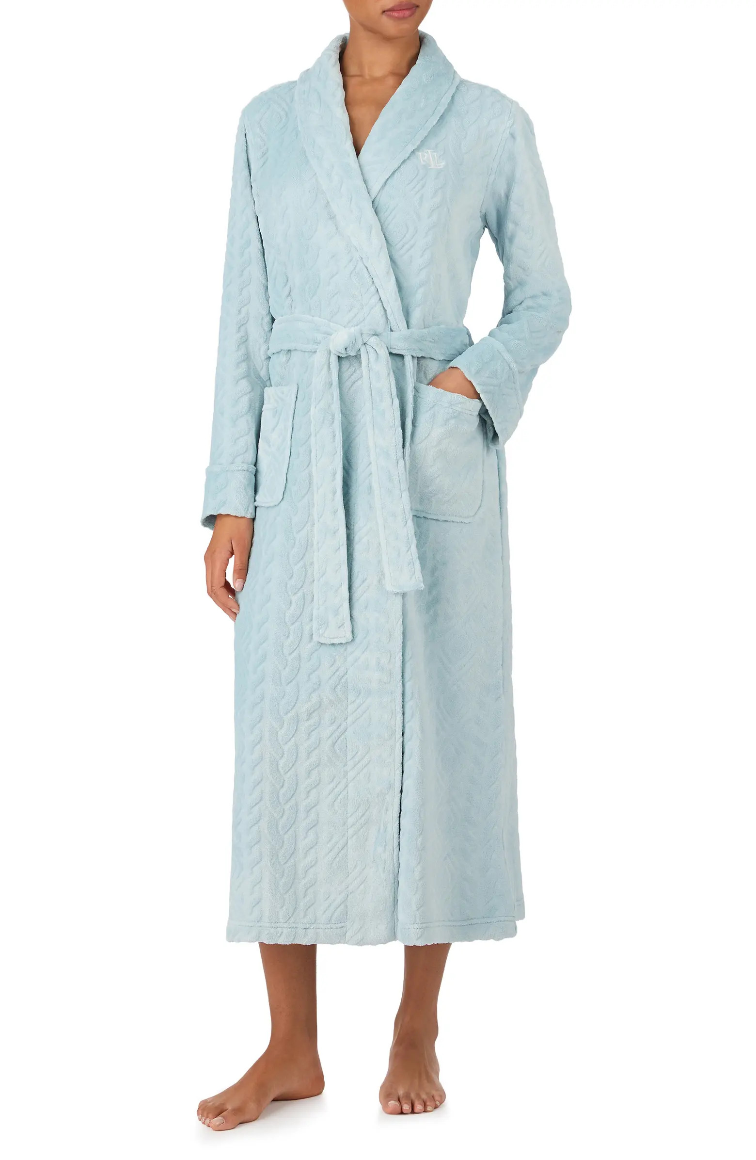 Lauren Ralph Lauren Fleece Monogram Robe | Nordstrom | Nordstrom