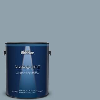BEHR MARQUEE 1 gal. #N480-4 French Colony One-Coat Hide Satin Enamel Interior Paint & Primer 7454... | The Home Depot