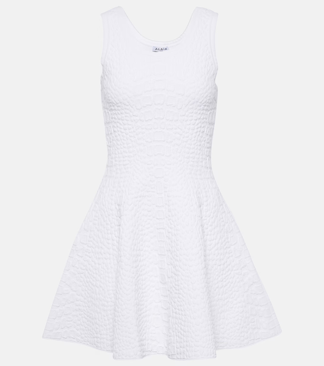Croc-effect knitted minidress | Mytheresa (INTL)