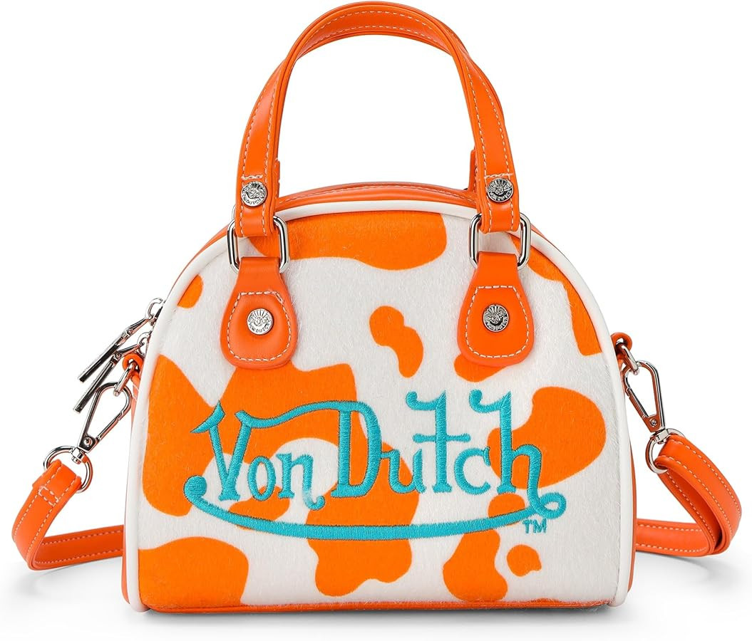 Von Dutch Womens Cow Print Bowling Bag – Stylish Women's Handbag with Adjustable Strap, Spaciou... | Amazon (US)