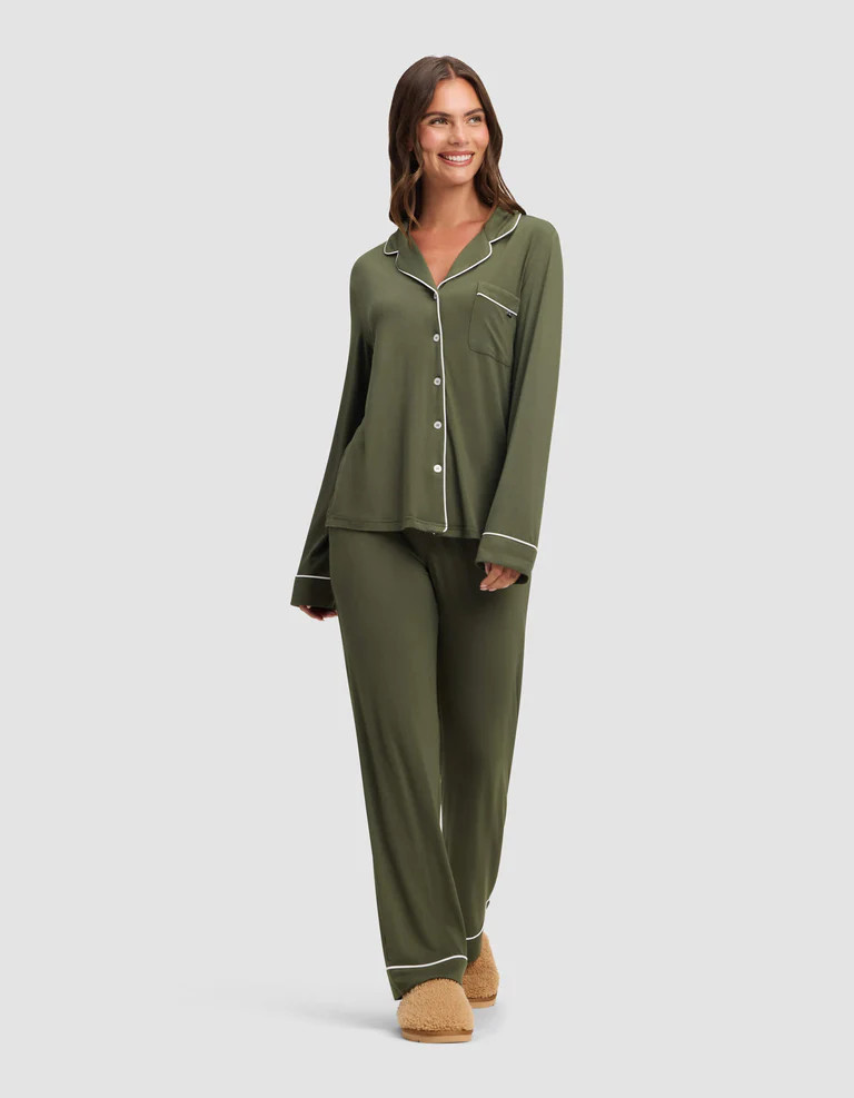 Women's Bamboo Stretch-Knit Long Sleeve Pajama Set | Cozy Earth