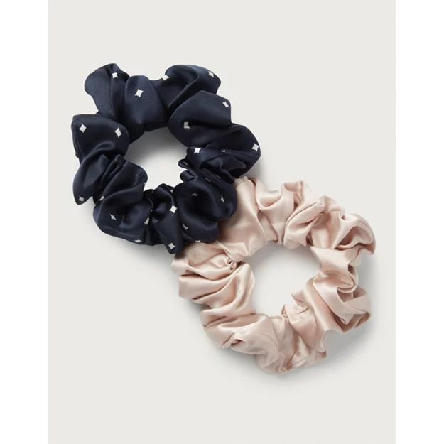 Silk Sleep Scrunchies - Set of 2 | The White Company (UK)