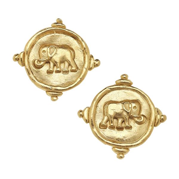 Elephant Intaglio Studs | Susan Shaw