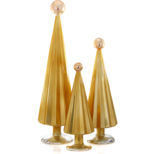 Pleated Tree, Yellow Peach Set of 3 | Maisonette