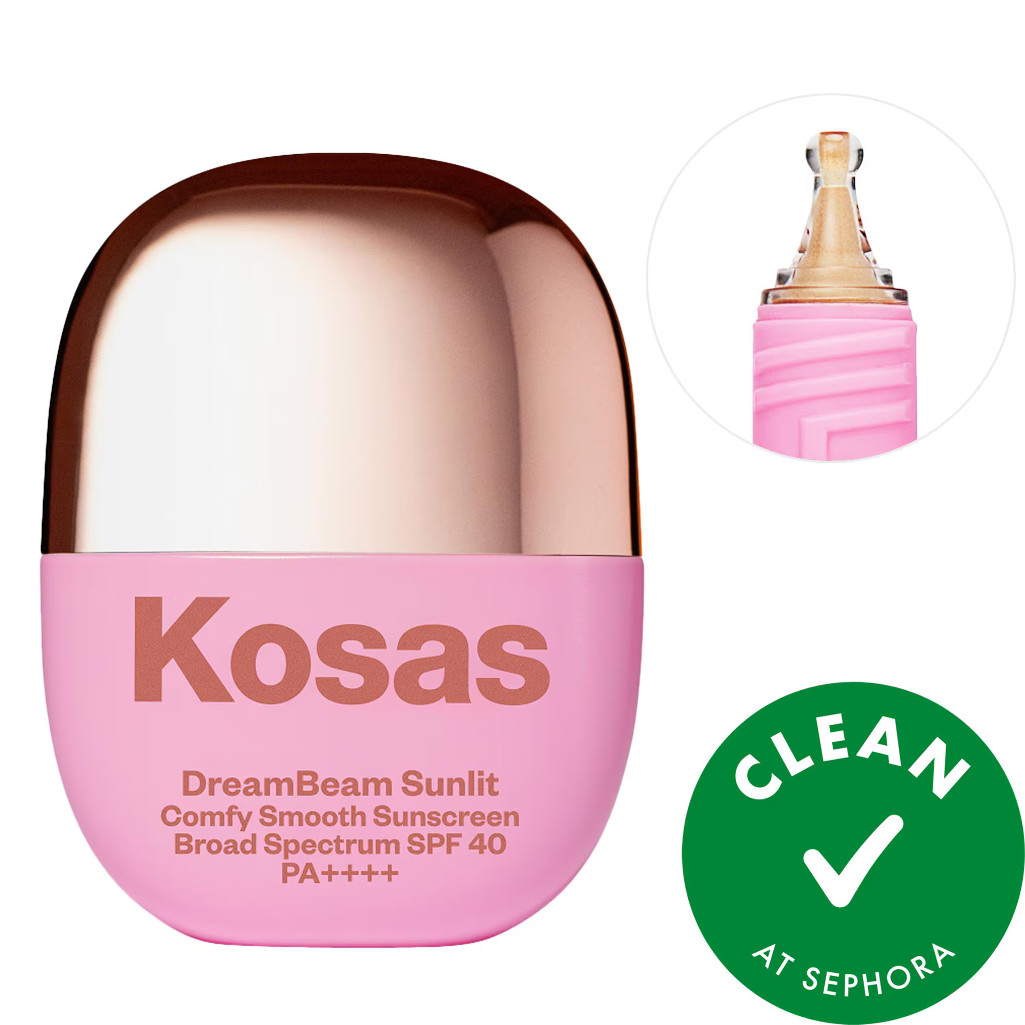 Kosas Mini DreamBeam Silicone-Free Mineral Sunscreen SPF 40 with Ceramides and Peptides 0.5 oz/15 mL | Sephora (US)