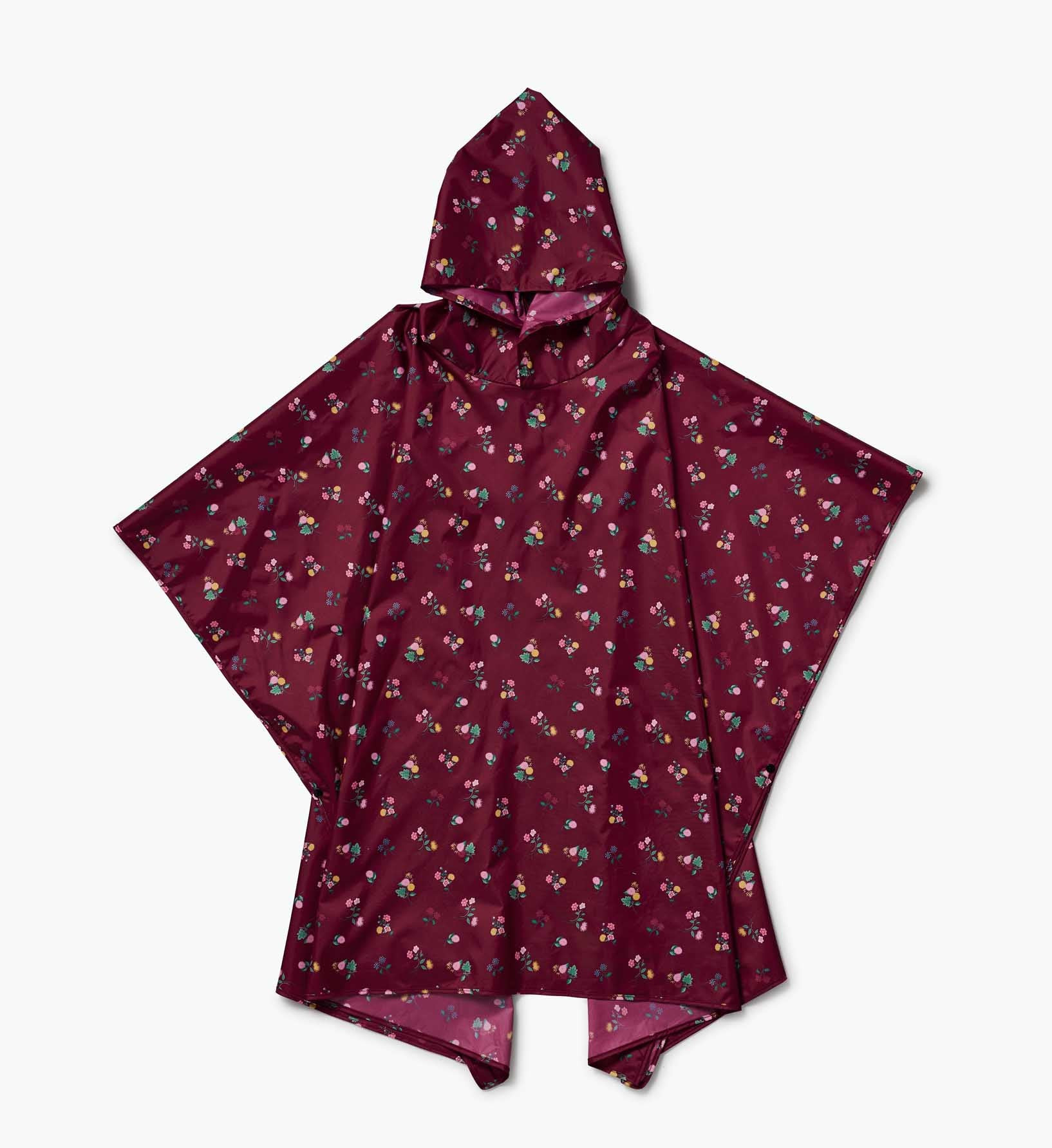 Packable Rain Poncho - Ditsy Hydrangea | Rifle Paper Co.