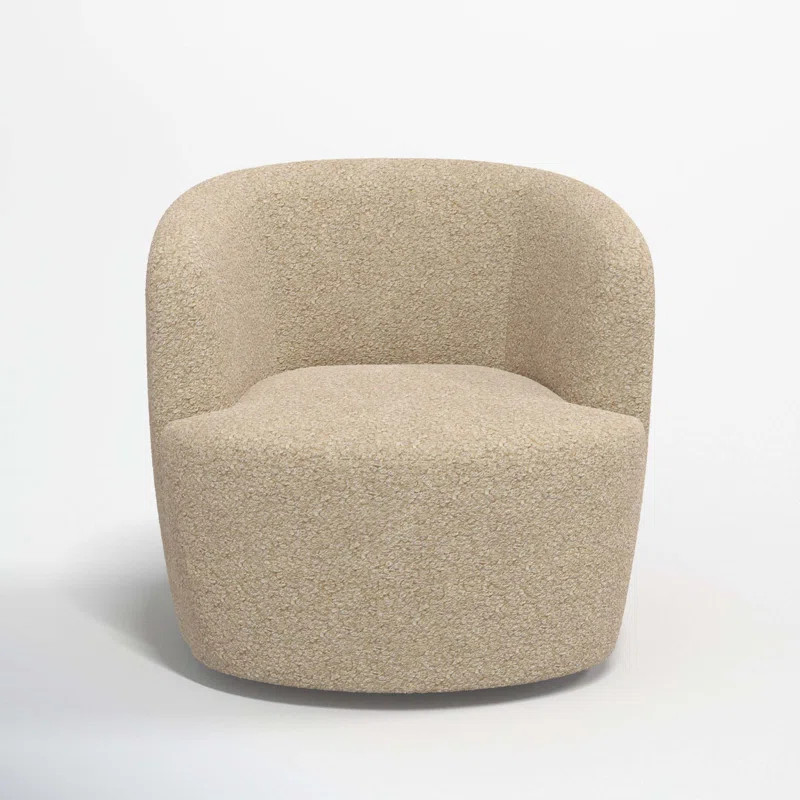 Mina Upholstered Swivel Barrel Chair | Wayfair North America