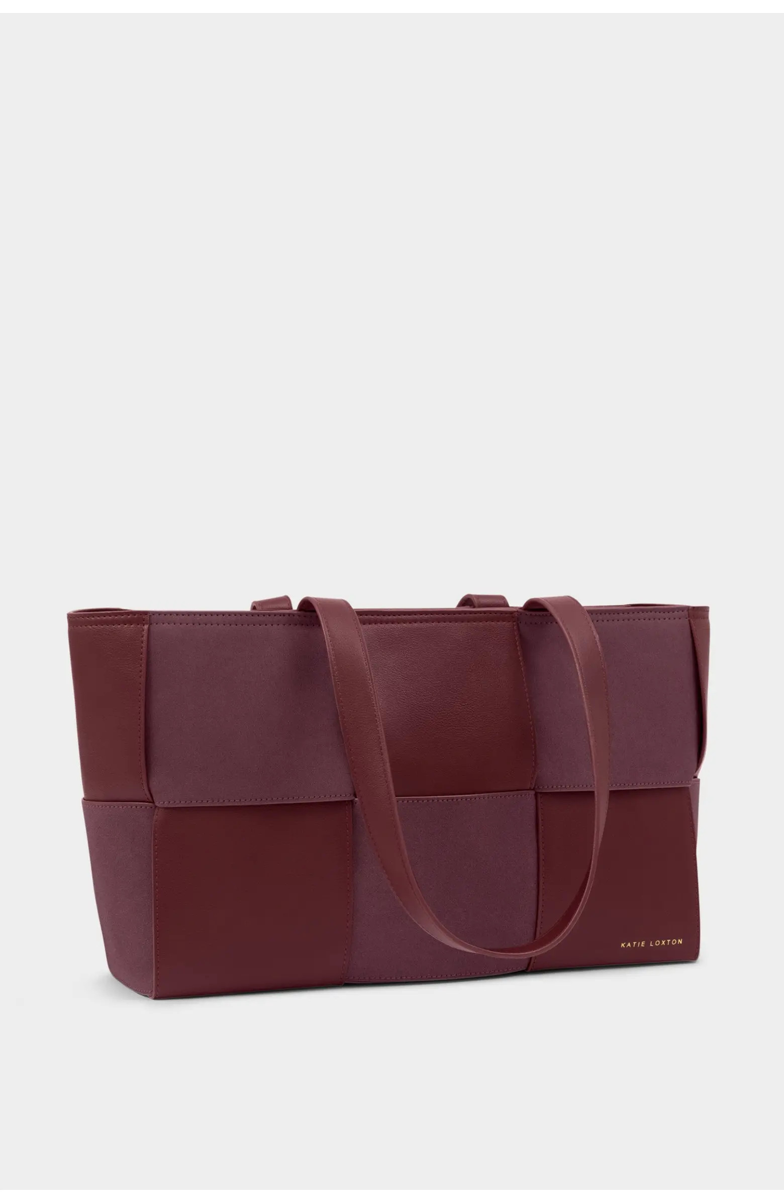 Katie Loxton Taya Hand Woven Suedette Tote Bag in Cherry | Nordstrom | Nordstrom