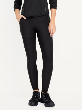 High-Waisted PowerSoft Cargo 7/8 Leggings | Old Navy (US)