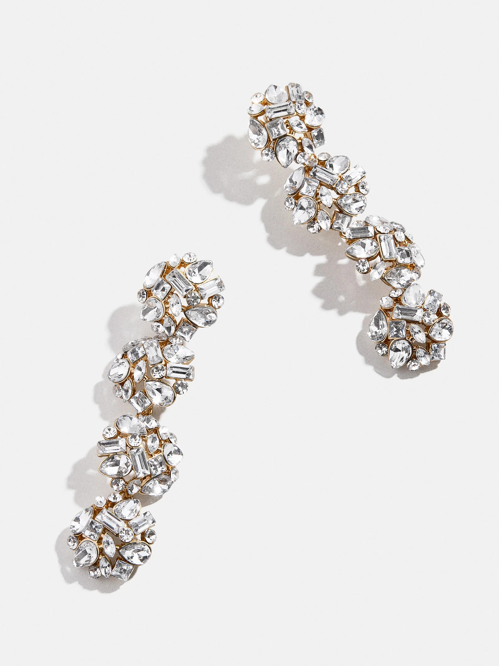 Crystal Cluster Statement Drops - Gold/Pavé | BaubleBar