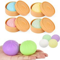 Colorful Dumpling Squishes Stress Balls Fidget Sensory Toys Simulation Food Squishies Bun with Steamer Squeeze Dough Ball Gifts | AliExpress (US)