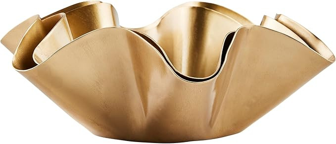 Mud Pie Nested Ruffle Bowls; Small 4 1/4" X 12" Dia | Large 4 1/2" X 13 1/2" Dia | Amazon (US)