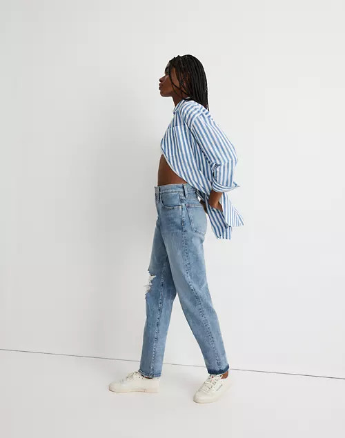 The Perfect Vintage Straight Jean in Kingsbury Wash: Knee-Rip Edition | Madewell