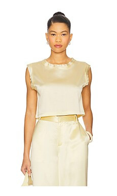 NONchalant Label Mel Crop Top in Pastel Yellow from Revolve.com | Revolve Clothing (Global)