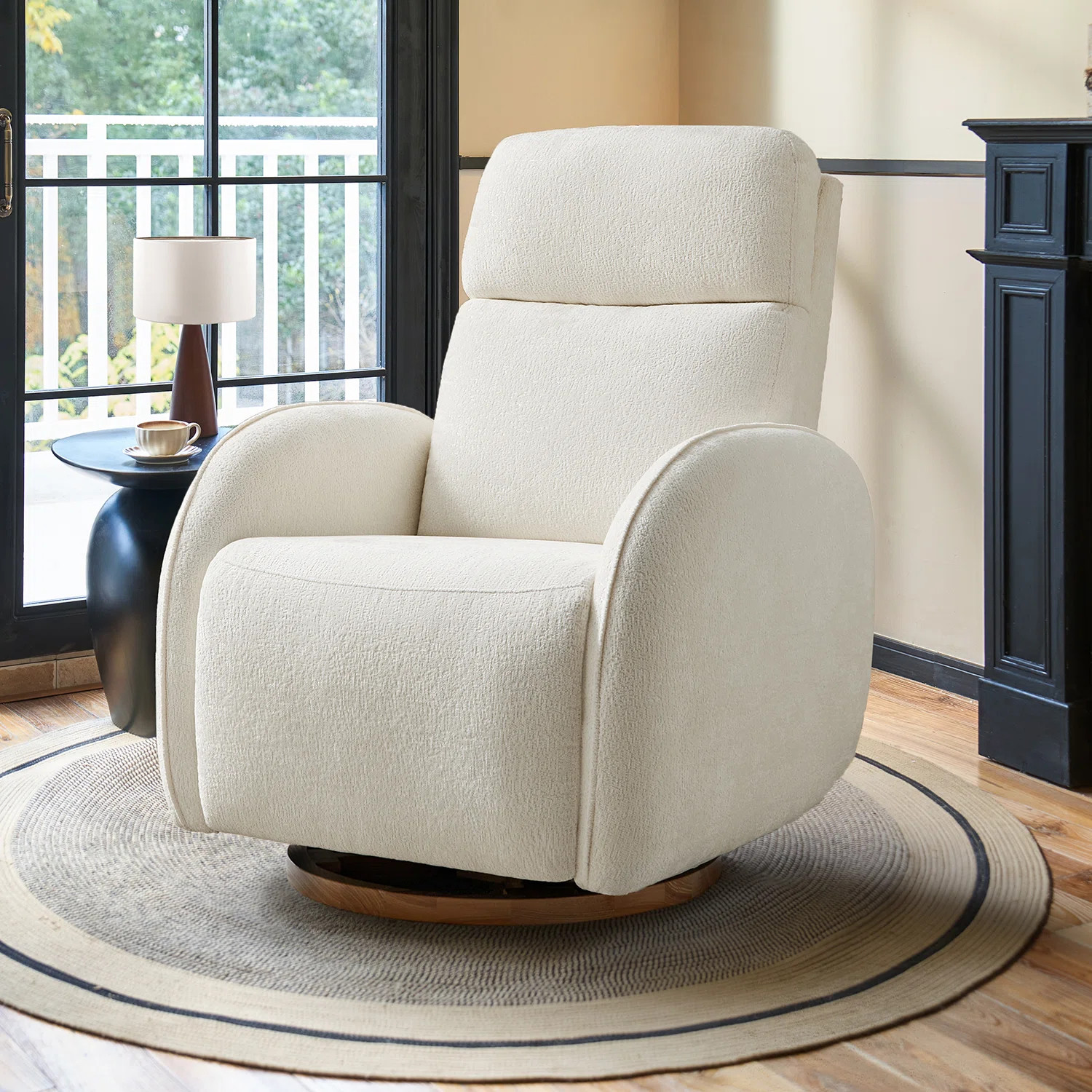 Cuddle 32.25" Modern Swivel Glider Power Recliner with Electric Headrest and Lumbar Support | Wayfair North America