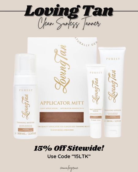 Clean sunless tanner just in time for summer fun!!! And it’s 15% off right now!! I use the dark shade but the medium is really pretty too 

#LTKSwim #LTKFindsUnder50 #LTKBeauty