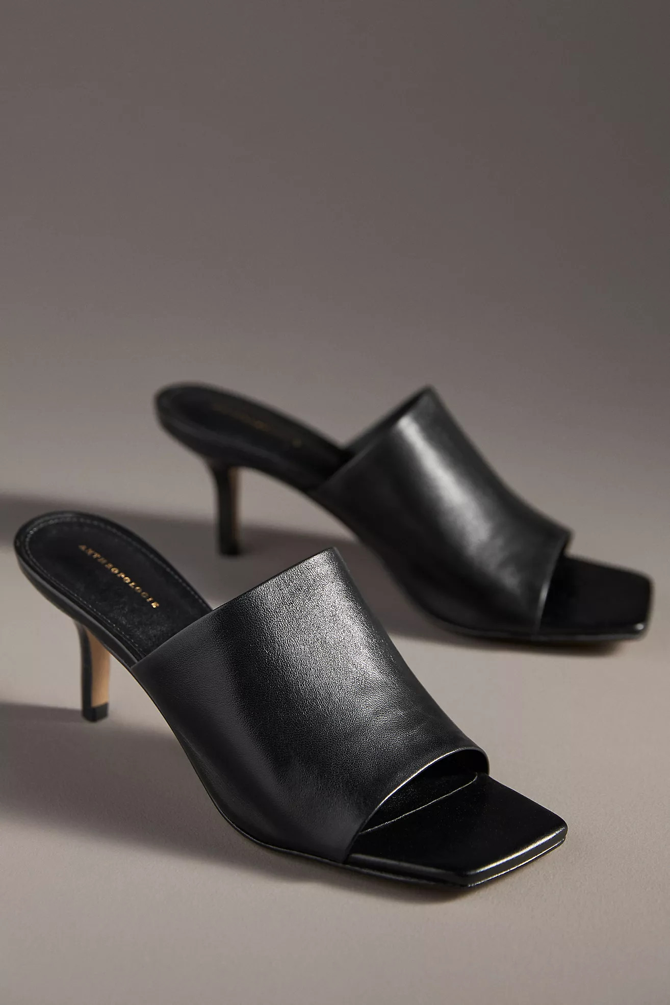 By Anthropologie Square-Toe Heeled Mules | Anthropologie (US)