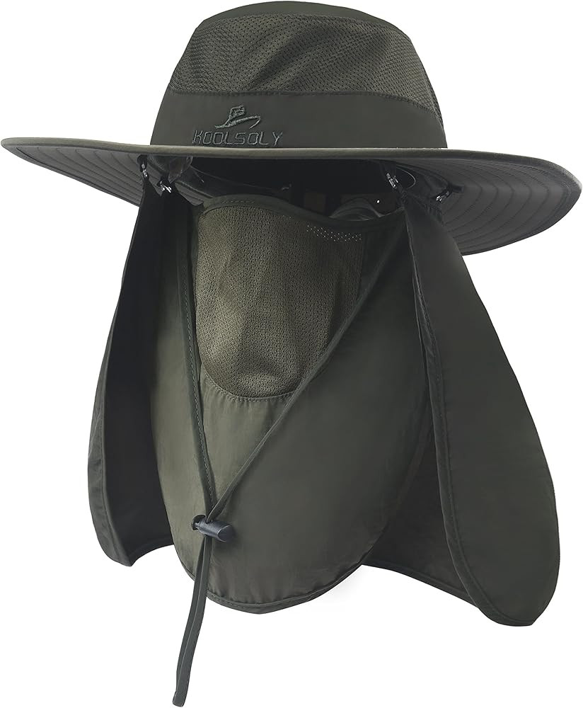 KOOLSOLY Fishing Hat,Sun Cap with UPF 50+ Sun Protection and Neck Flap,for Man and Women | Amazon (US)