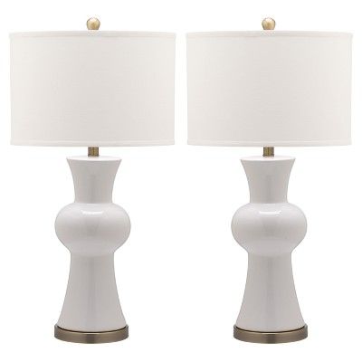 Lola Ceramic Column Table Lamp Set of 2 - Safavieh | Target