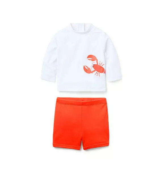 Baby Recycled Lobster Rash Guard 2-Piece Swimsuit | Janie and Jack