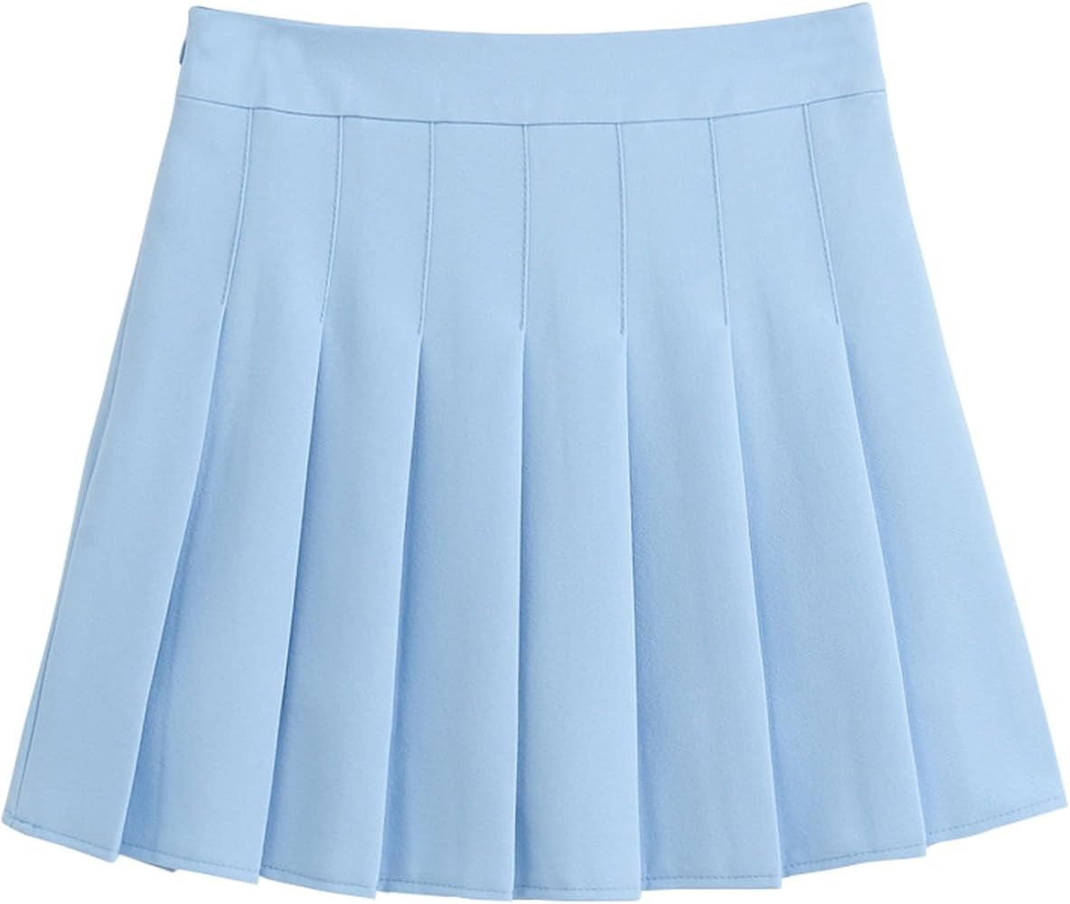 chouyatou Women's Simple High Waist All Around Pleated A-Line Skirt | Amazon (US)