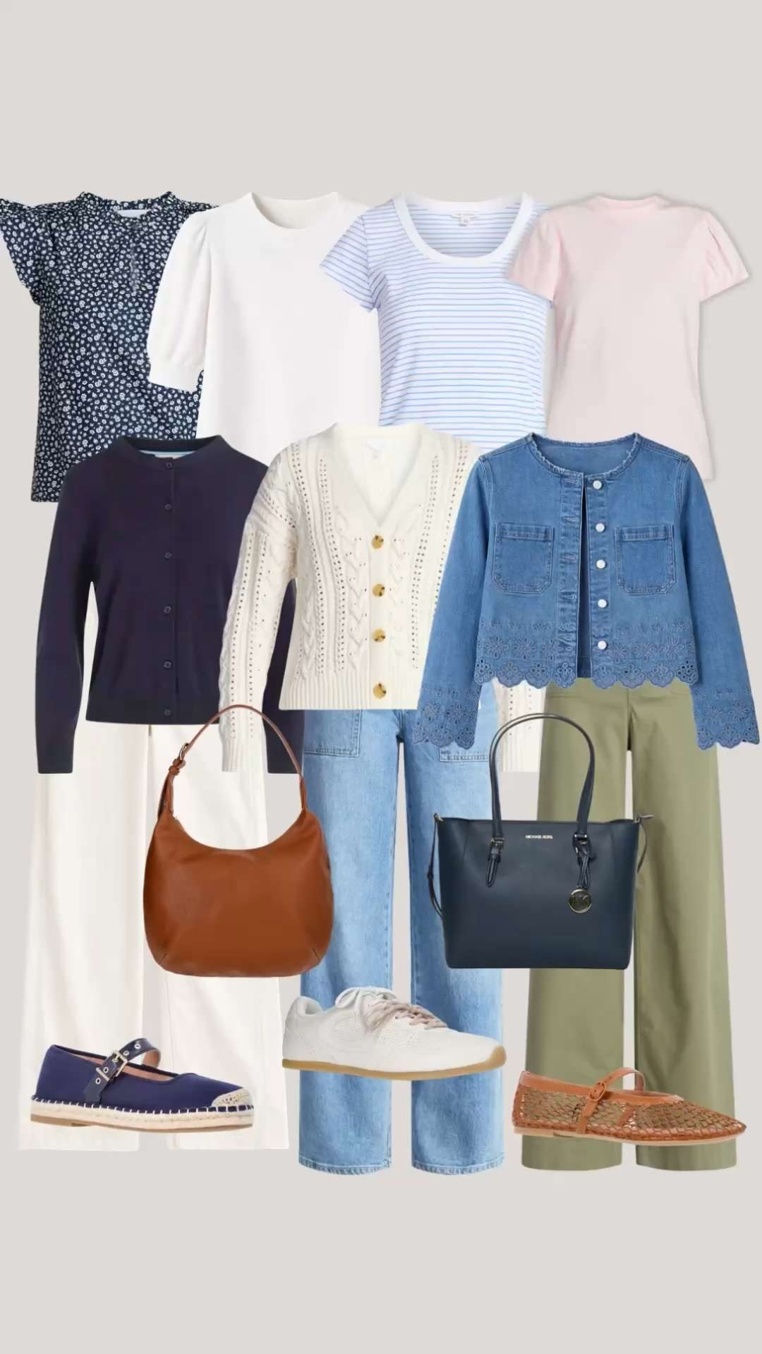 Affordable spring outfits 🌸 Can’t get over how good Walmart is right now!  So many pretty spring fashions 🎉 Which outfit is your favorite?

cardigan, striped tee, flutter sleeve top, puff sleeve, denim jacket, tulip sleeve top, olive pants, blue jeans, white jeans, espadrille flats, sneakers, perforated mesh mary jane shoes

#springoutfits #outfitinspo  #Walmart #walmarthaul #walmartstyle walmartfashion walmartdeals lookforlessstyle
 

 