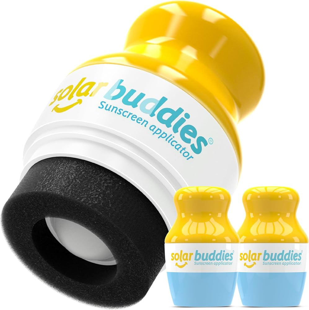 Solar Buddies Sunscreen Applicator \u2013 Blue Duo \u2013 BPA-Free Refillable Roll-on Sponge for ... | Amazon (US)