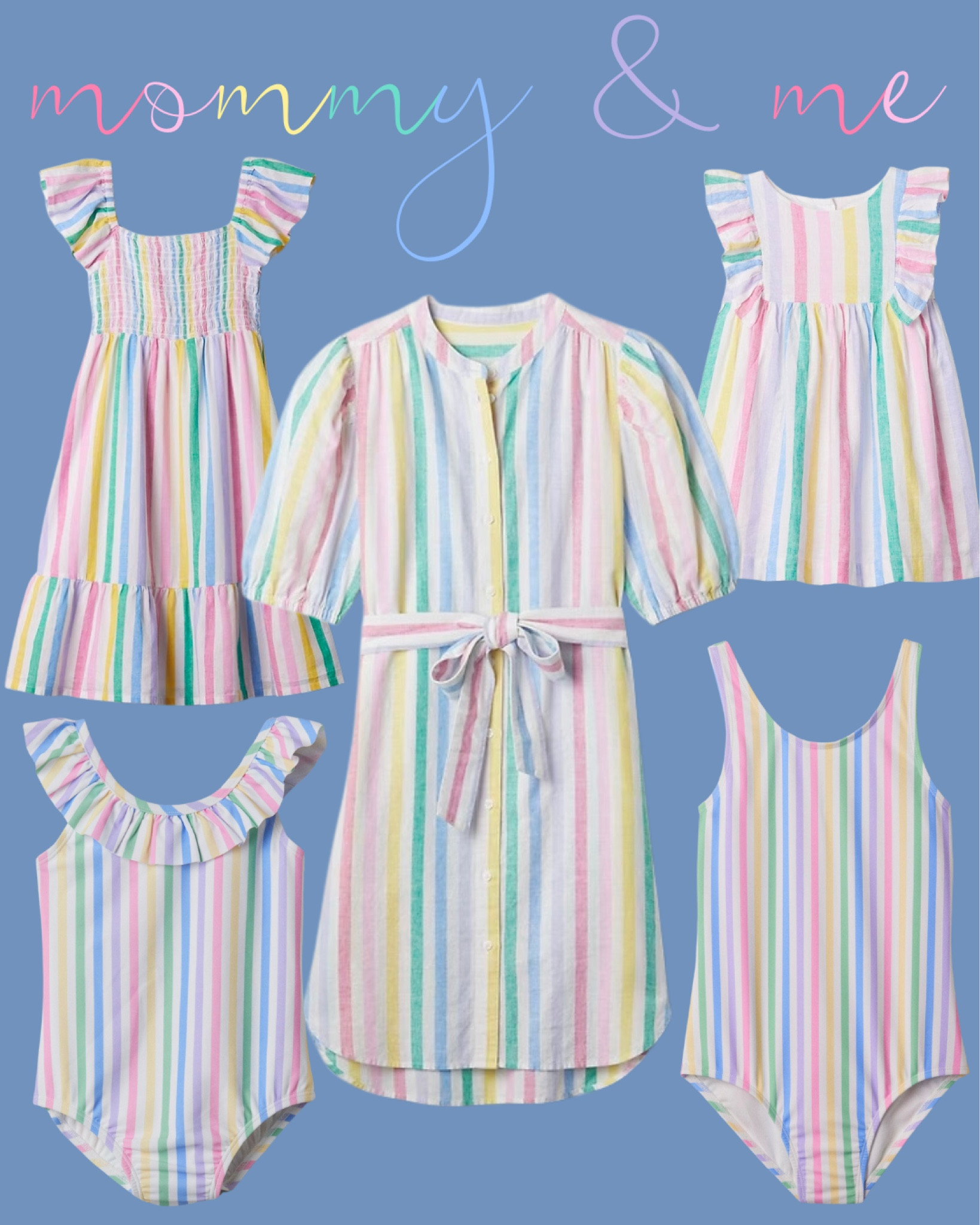 Mommy and me, family matching, sister matching, toddler swim, baby swim, toddler dress, girl’s dress, TBBC, look for less, Easter dress, Easter outfit, Easter style, spring style, spring outfit, rainbow stripe, shirt dresss

#LTKsalealert #LTKfindsunder50 #LTKstyletip