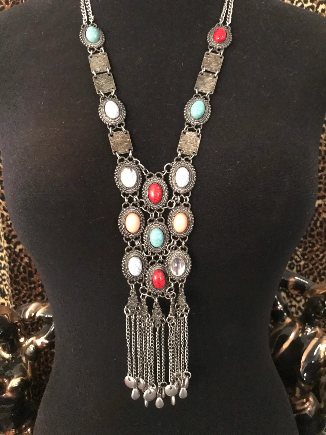 Long Necklace Vintage Fringe Necklace Tassel Necklace - Etsy | Etsy (US)