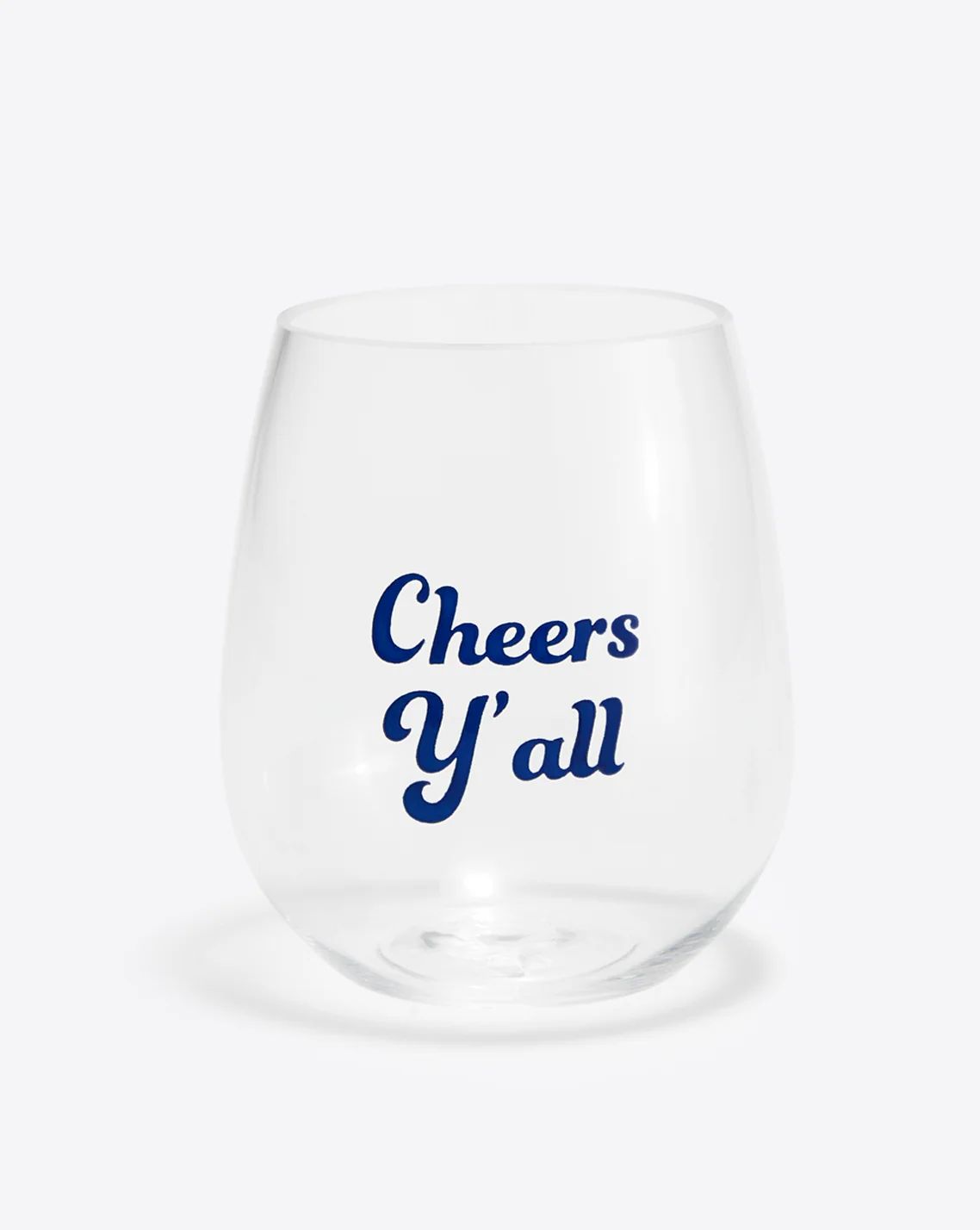 Cheers Y'all Acrylic Wine Glass | Draper James (US)