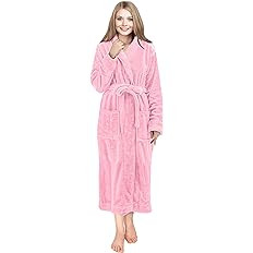 NY Threads Women Fleece Shawl Collar Bathrobe - Plush Long Robe | Amazon (US)