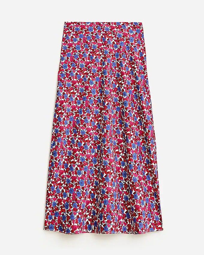 Gwyneth slip skirt in berry floral | J. Crew US