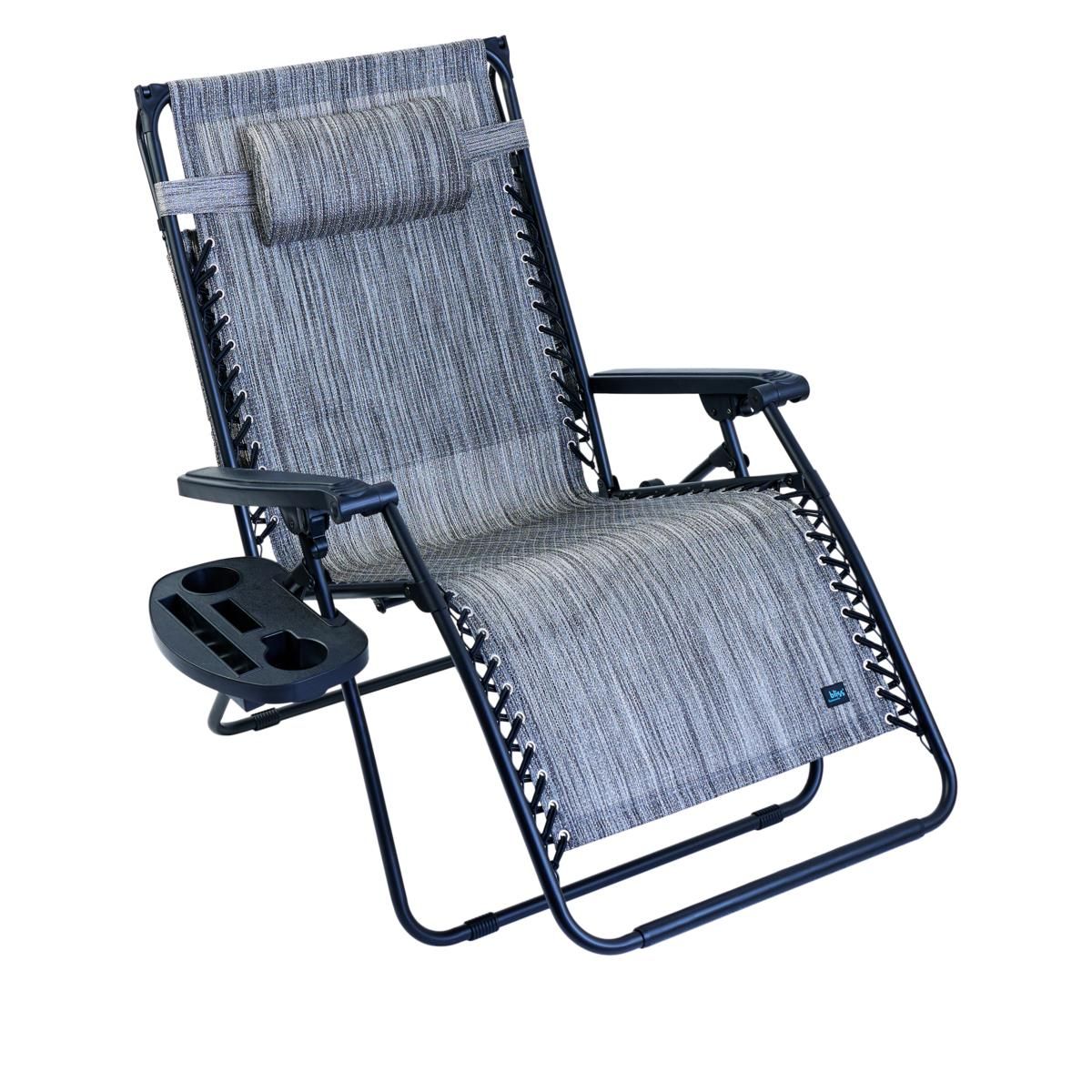 Paradise by Bliss 33" XXL Zero Gravity Chair with Canopy & Pillow | HSN