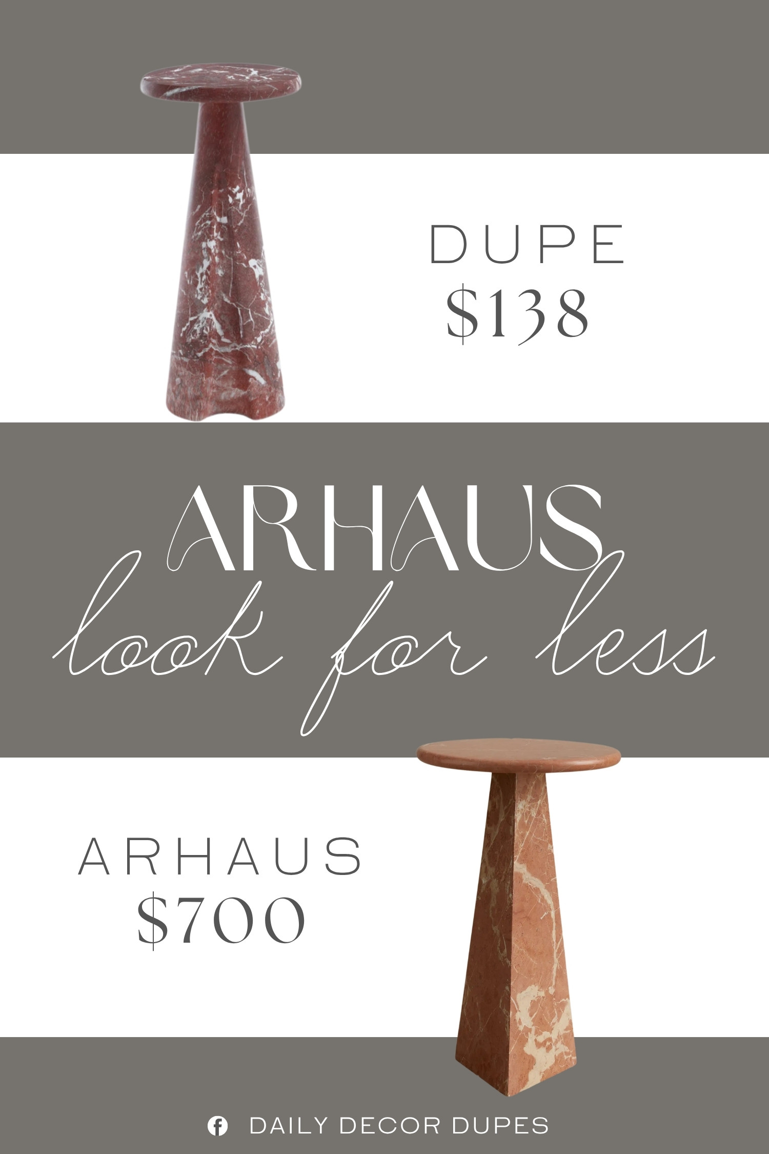 The Arhaus Brecken Martini Table stands out with its sculptural tapered base, compact round top, and richly textured finish that gives it an artisanal, collected feel. A similar style around $138 brings an elevated accent to a living room, bedroom, reading nook, or beside a favorite lounge chair without taking up much space. Its organic shape makes it especially easy to pair with neutral furnishings, natural materials, and earthy home decor. ✨🪵🏡

Home more affordable option find similar look for less budget friendly affordable cheap cheaper beautiful pretty. Clearance sale coupon code discount code promo code luxury Inspo inspiration inspired by idea ideas Love like these? I share multiple every day in my FB group.
#ArhausInspired #MartiniTable #AccentTable #SideTable #SculpturalFurniture #EndTable #LivingRoomFurniture #LivingRoomInspo 

 #LTKHome