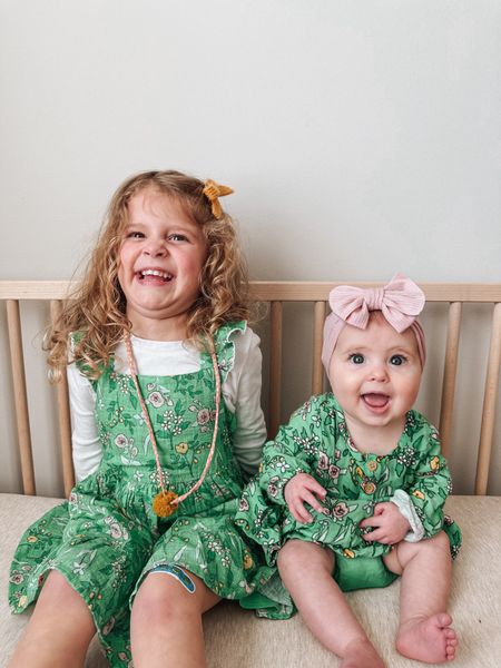 The cutest matching dresses for toddler and baby girls! Loving this print for spring! 💚🌸

#LTKbaby #LTKfamily #LTKkids