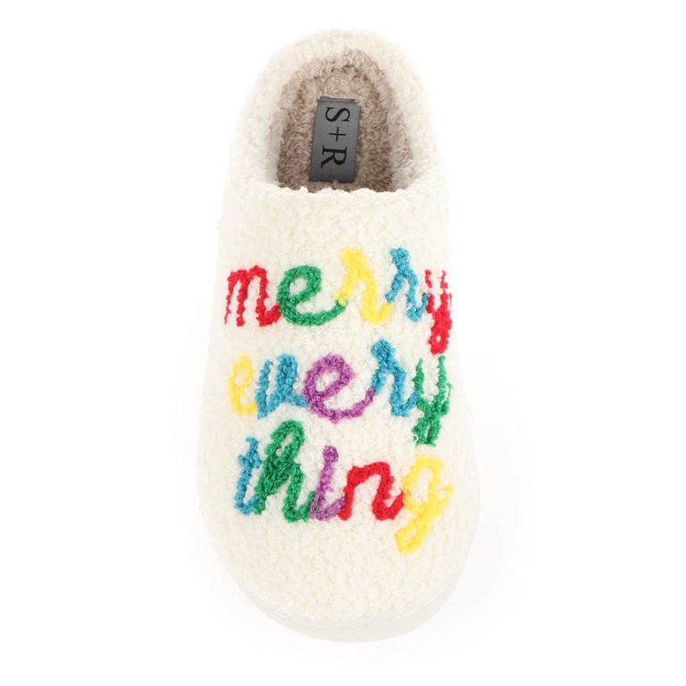 S+R Women's Holiday Graphic Cozy Slide Slipper - Walmart.com | Walmart (US)