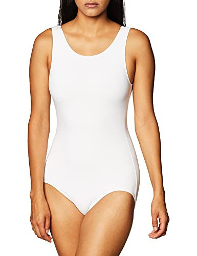Capezio Women's High-Neck Tank Leotard,White,Small | Amazon (US)