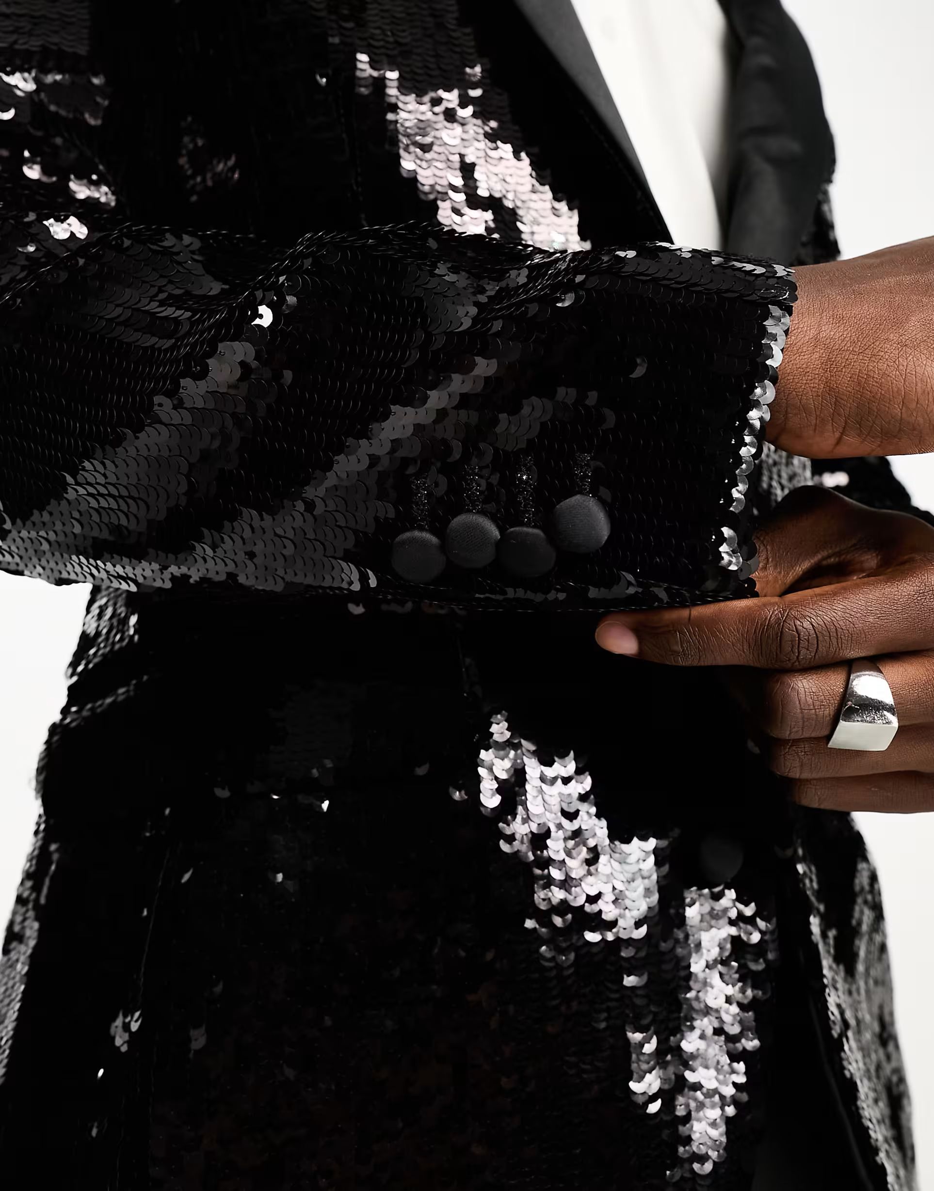 ASOS DESIGNS sequin blazer in sequin in black | ASOS (Global)
