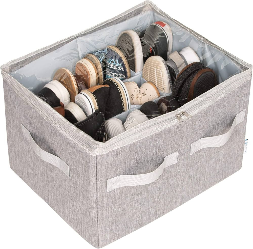 Moteph Shoe Organizer for Closet - Shoe Storage Organizer for Closet Organization with Clear Cove... | Amazon (US)
