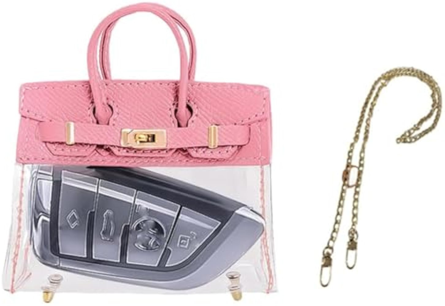 Mini Creative Handbag Design Car Keys, Exquisite Transparent Small Handbag with Key Case Buckle U... | Amazon (US)