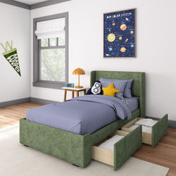 Nicholas Upholstered Twin Bed | max & lily